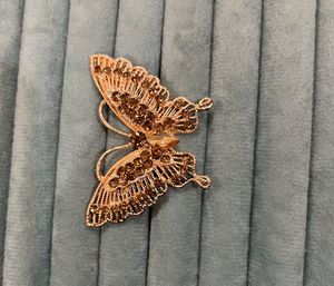 Sparkling Butterfly Brooch Ring