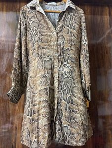Snakeskin Print Shirt Dress &amp; Lime Pant