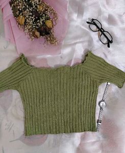 Chic Ribbed Off-Shoulder Top