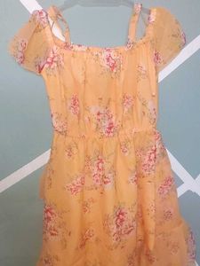 Charming Floral Cold Shoulder Dress