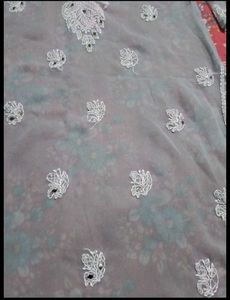 Chikankari kurti with mirror work....