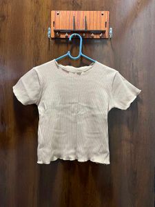 Ribbed Knit Cropped Top
