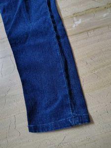 Blue Denim Jeans + Yellow Wristband