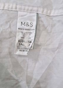 Classic White M&amp;S Oxford Shirt - L