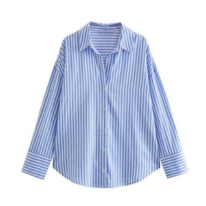 🧊Blue Striped Button-Down Shirt🪄
