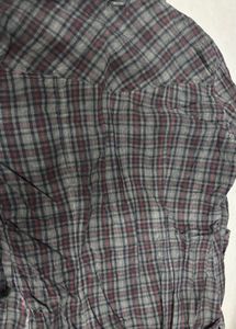 ONLY Plaid Button-Up Shirt