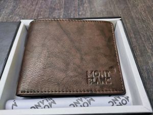 MONT BLANC LEATHER WALLET ( BROWN )