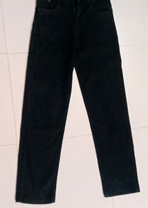 Straight Black High Waist Jeans For Women