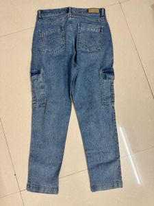 Women Cargo Boyfriend Jeans