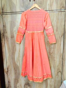 Beautiful Peach Ethnic Kurta Size-34
