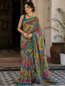 Vibrant Bandhani Print Saree