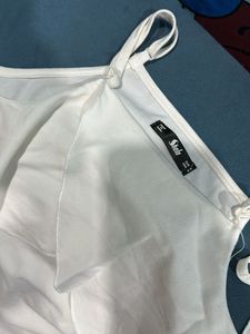 White Cold Shoulder Blouse