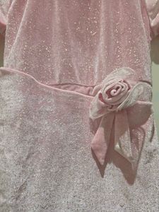New Sparkly Pink Velvet Dress