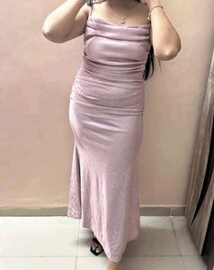 Sparkly Rose Gold Maxi Dress