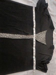 Black &amp; Patterned Layered Dress