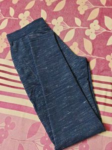 Comfortable Blue Marled Joggers