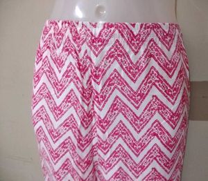 Pink Chevron Print Palazzos