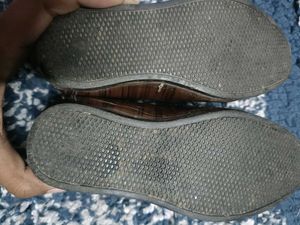 Fingerprint Brown Slip-On Shoes
