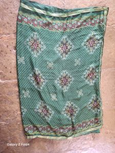 Green Bandhani Saree