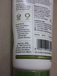 Plum Green Tea Face Wash free mini too