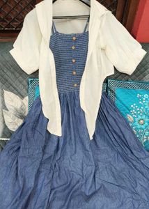 Denim Dress with Stylish Jacket