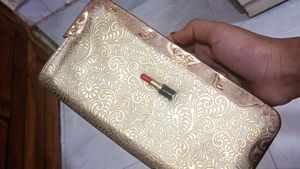 Beautiful Bright Gold Mix Colour Party Use Purse