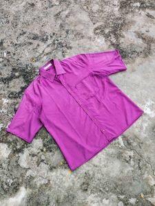 Drop Shoulder Crop Shirt
