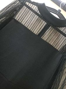 Sheer Sleeve Midi Dress