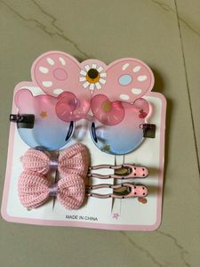 Cute Kids Sunglasses &amp; Hair Clips Set