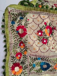 Embroidered Mirror Work Dupatta