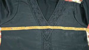 Elegant Black Abaya Anarkali Burqa  with Embroider