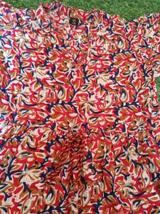 Bohemian Floral Print Kurta short