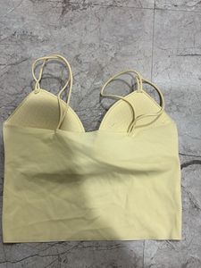 Cute Yellow Crop Top Bra