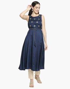Elegant Navy Blue Kurta