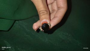 Statement Ring with Black Stone diamond jwellery