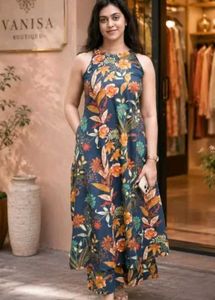 Elegant Floral Print Kurta Set