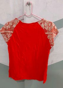 Orange Schiffily Top