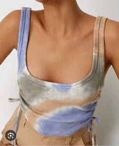 Tie-Dye Tank Top with Side Ties