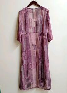Gufrina Pink Striped Georgette Shrug (Women)