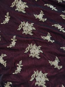 Elegant Maroon Embroidered Gown