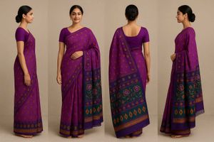 Mix Saree Purple