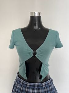 green Ring Detail Top