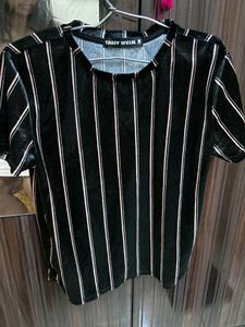 Tally Weijl VELVET STRIPED TOP