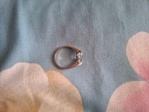 silver Two Stone Ring