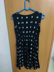 Stylish Navy Blue Printed Dress