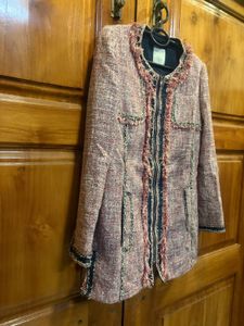 Chic Pink Tweed Jacket