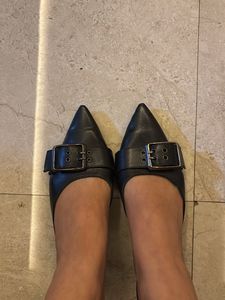 Chic Black Pointed Toe Mules