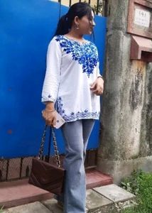 Kashmiri Embroidery Short Kurti
