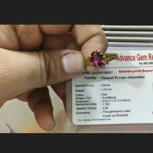 red garnet stone
