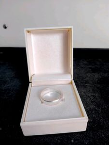 Plan Round Hard Ring Pure Silver